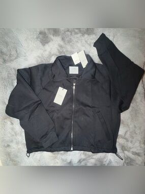 YPB mock neck Black Zip-Front  Women's Jacket